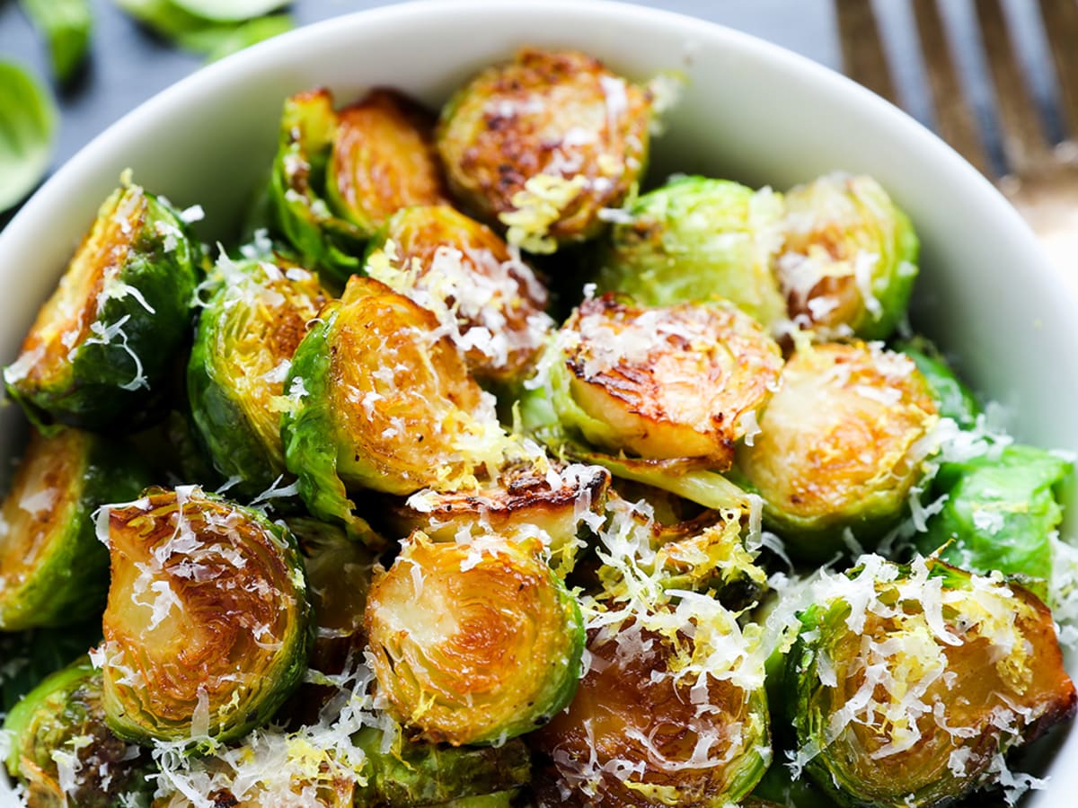 Garlic Parmesan Roasted Brussels Sprouts Unbothered Chef 9064